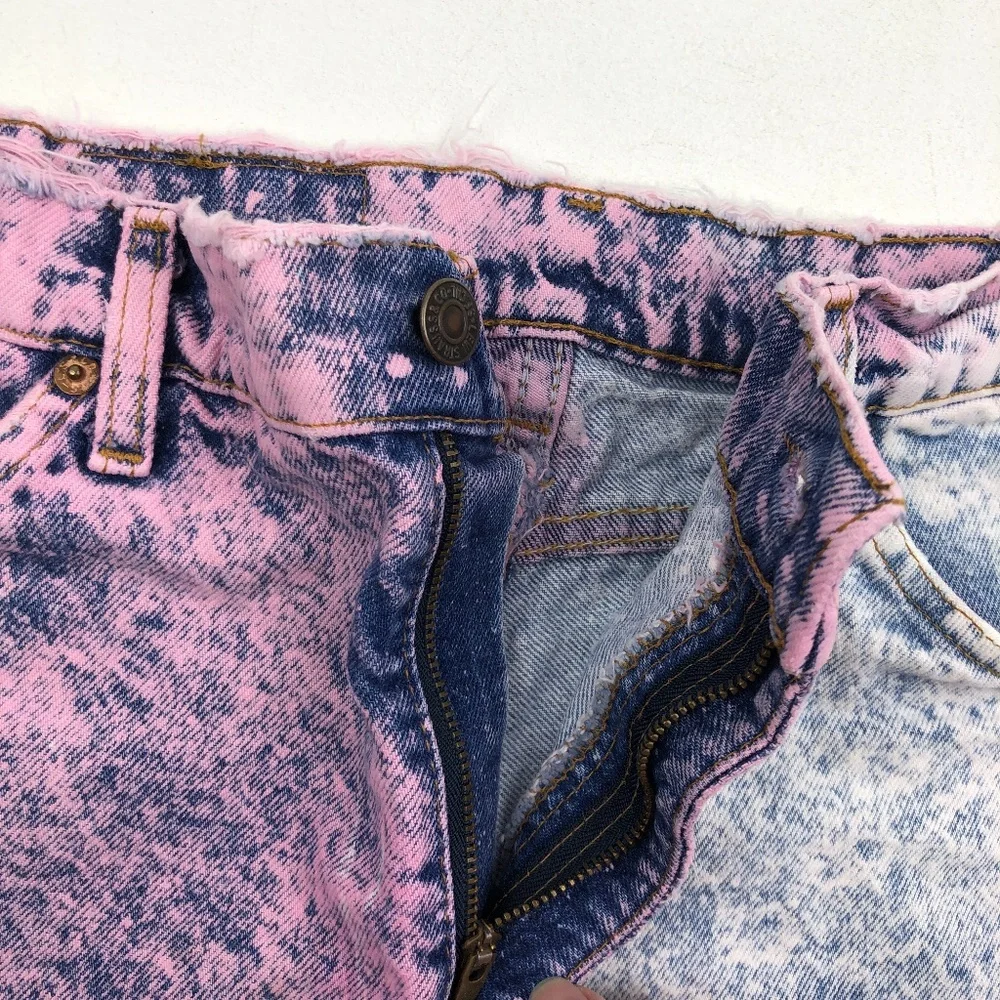 Levi's 550 Vintage Two-tone Tie-dye Denim Jean Skirt - Picture 6 of 8